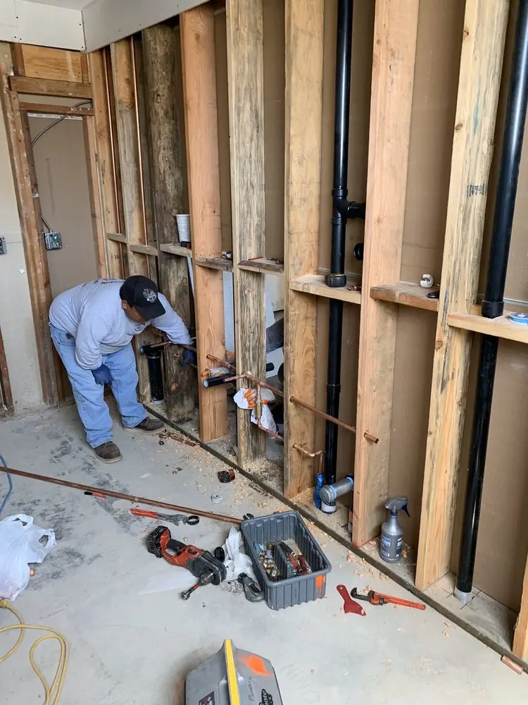 Commercial rough-in plumbing for Water Heater Replacement in Howard Hills